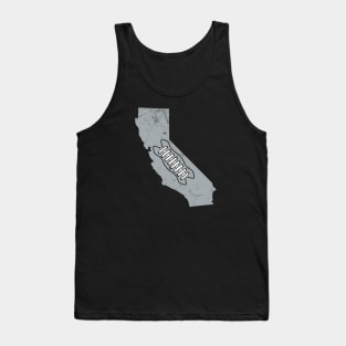 California Football, Retro - Black Tank Top